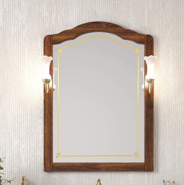 Зеркало со светильниками Opadiris Лоренцо 80x103 см светлый орех 