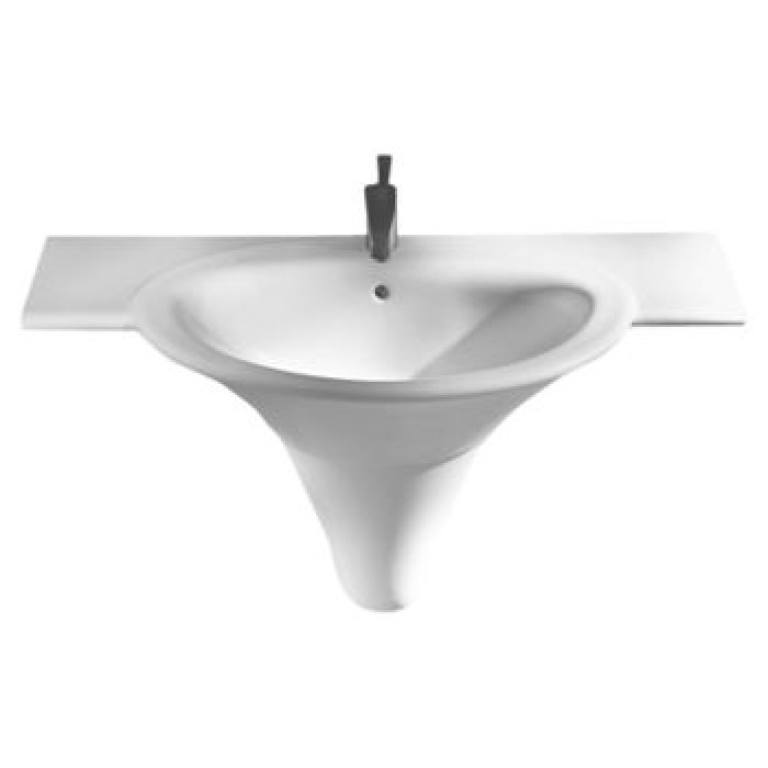 Раковина 110x58,5 см Hatria Sculture YR3801с крепежом YR4701 