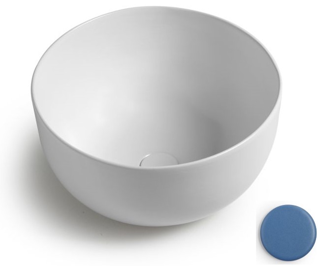 Раковина 44.5х44.5 White Ceramic Dome W0307BD синий матовый 