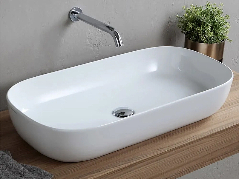 Раковина 76х39 Scarabeo Glam 1803 белая 