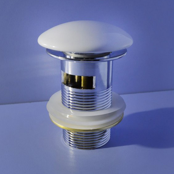 Донный клапан с переливом Wh100-1 Gid белый 