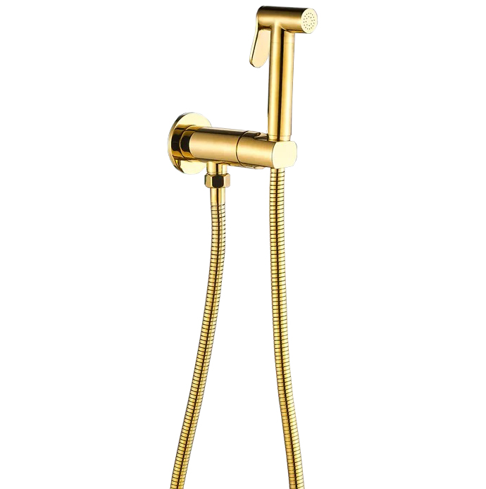 Гигиенический душ с прогрессивным смесителем Almaes Agata AL-877-08 золото 