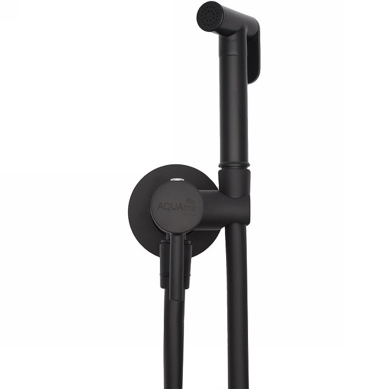 Гигиенический душ со смесителем AQUAme Minimal AQM6020MB черный матовый 