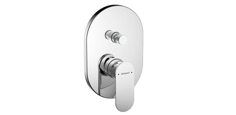 Смеситель для душа 3 функции Bravat Gina PB865104CP-2-ENG 