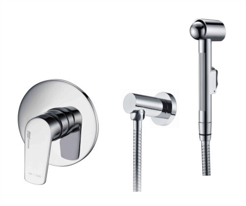 Смеситель для душа с гигиеническим набором Wasserkraft Dill A06157 со шлангом 120 см 