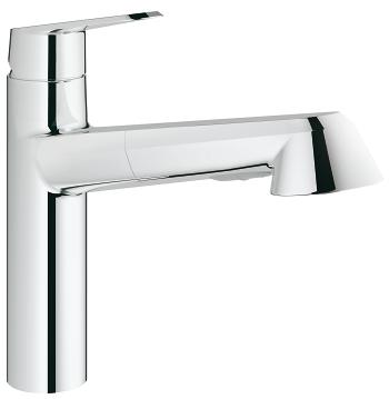 Смеситель для кухни с выдвижным изливом Grohe Eurodisc Cosmopolitan 32257002 