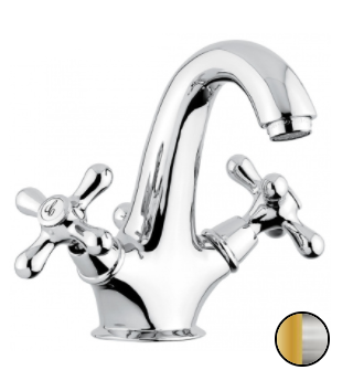  Смеситель для раковины Emmevi Deco Classic 12013CO хром золото 