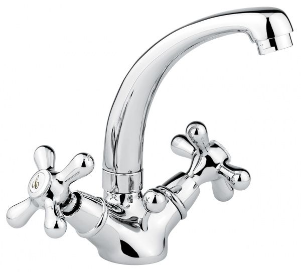 Смеситель для раковины Emmevi Deco Classic 12913BO белый золото  