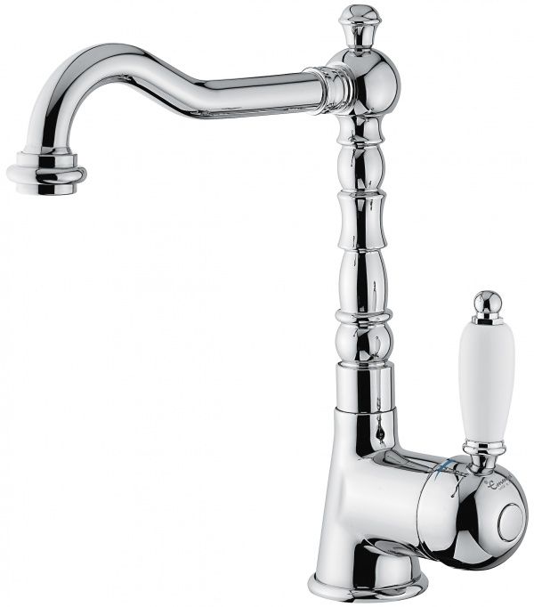 Смеситель для раковины Emmevi Laguna 40513BO белый золото 