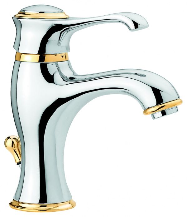 Смеситель для раковины Emmevi Tiffany 6003CO хром золото 