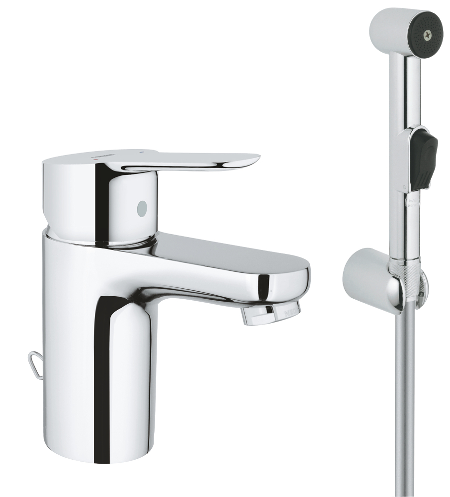  Смеситель для раковины с гигиеническим душем Grohe BauEdge 23757000  