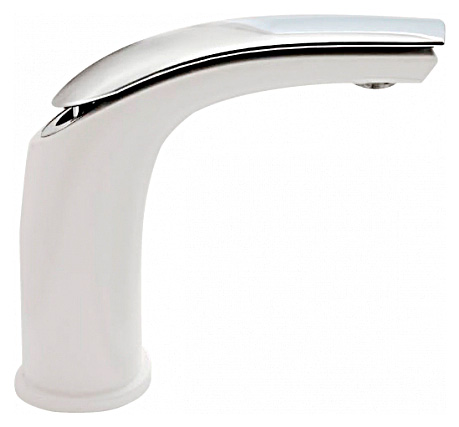 Смеситель для раковины Webert Aria AI830102844 белый с ручкой хром 