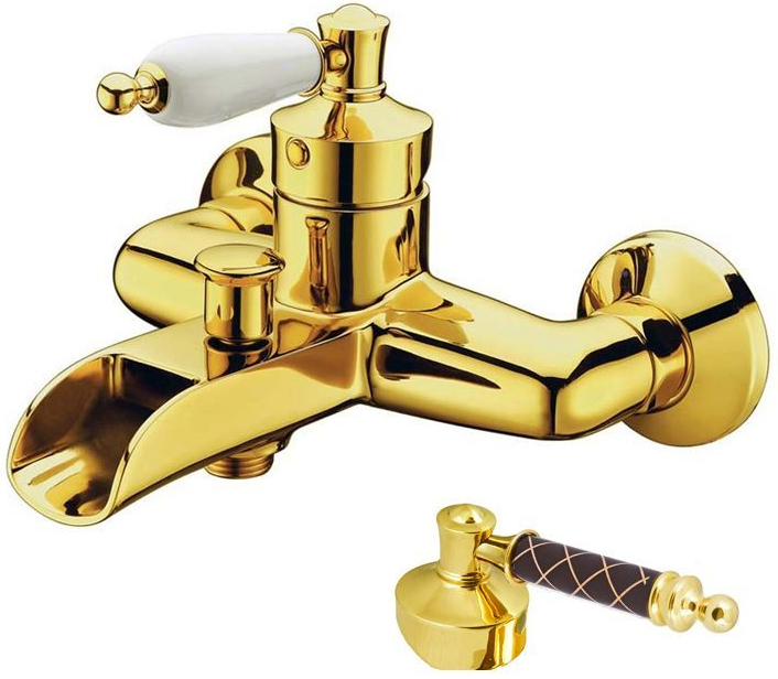 Смеситель для ванны Boheme Vogue 213-MR-CH золото, шоколад 