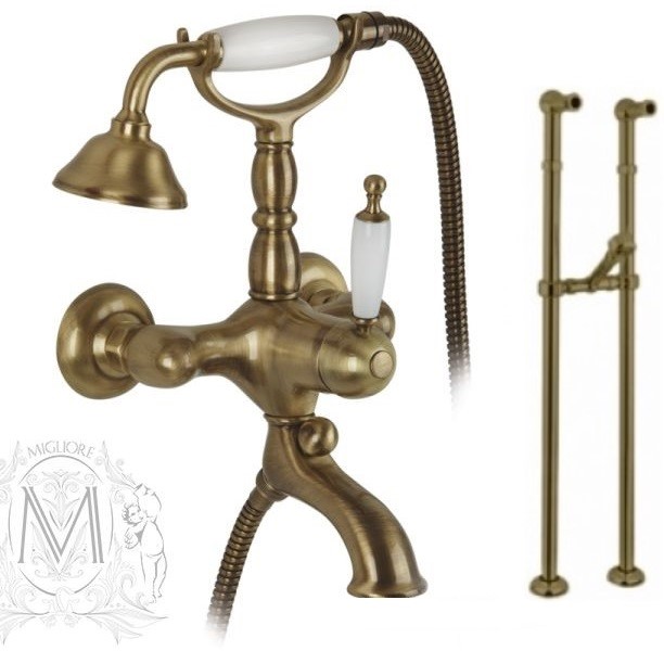  Смеситель для ванны напольный  Migliore Oxford Ml.Oxf-6302 Br  арт. 19085 бронза  