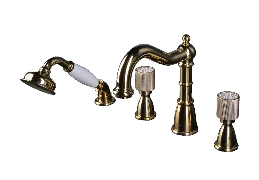 Смеситель на борт ванны Boheme Royal Cristal 395-Royal/CRST 