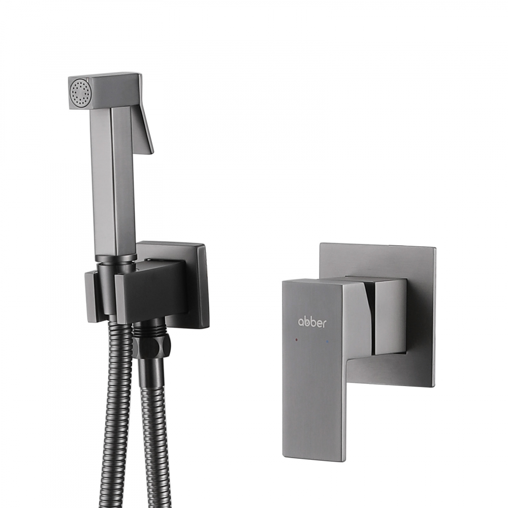 Смеситель с гигиеническим душем Abber Daheim AF8225NG никель 