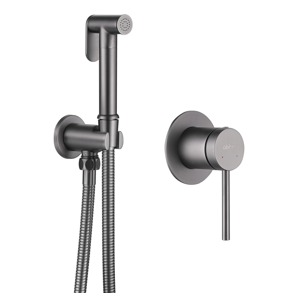 Смеситель ABBER Emotion AF8825NG с гигиеническим душем, никель 