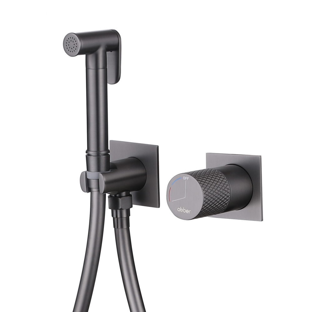 Смеситель с гигиеническим душем Abber Rund AF8725NG никель 