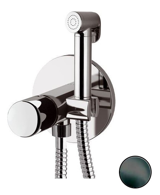 Смеситель с гигиеническим душем Daniel Fusion FU6454DC-GO графит 