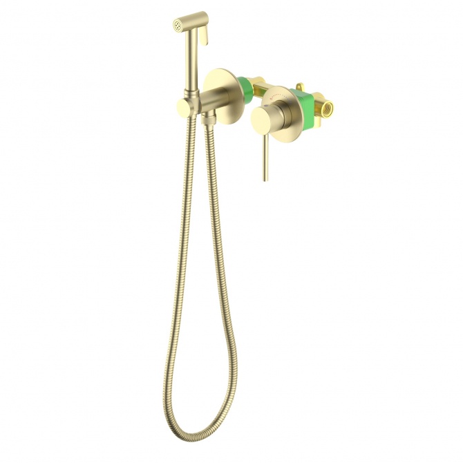 Смеситель с гигиеническим душем Timo Saona 2339/17SM золото матовое 