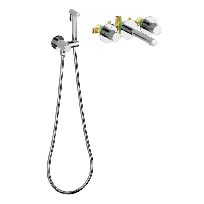 Смеситель с гигиеническим душем Timo Saona 2383/00SM хром 