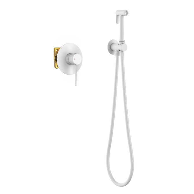 Смеситель с гигиеническим душем Timo Saona 2389/16SM белый матовый  