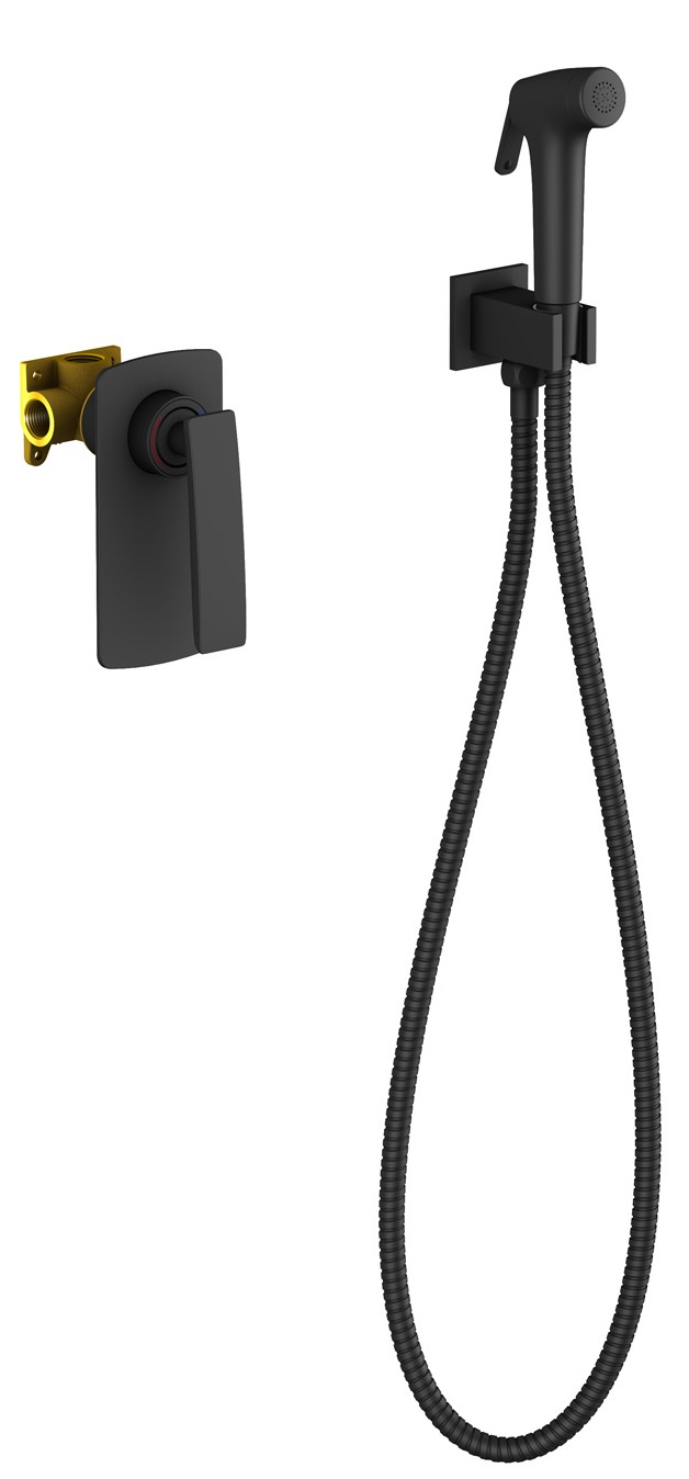 Смеситель с гигиеническим набором Timo Helmi 4089/03SM black черный 