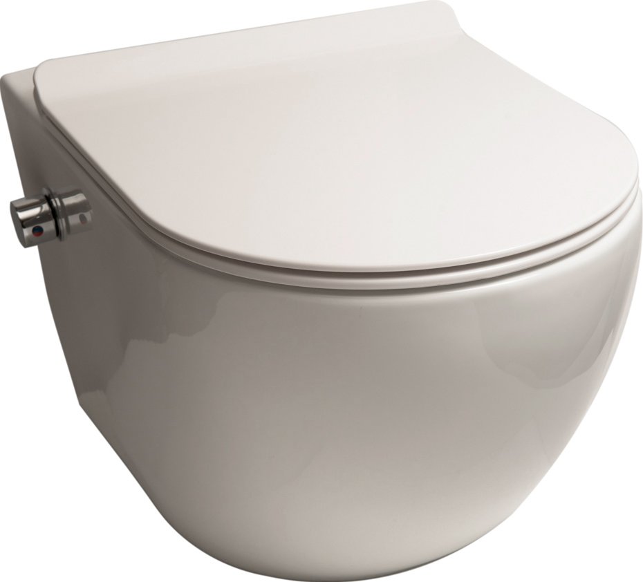  Унитаз подвесной безободковый с биде  SantiLine SL-5002SM-BD   