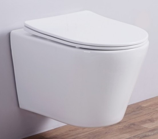 Унитаз безободковый с крышкой микролифт Esbano Clavel White белый (комплект) ESUPCLAVW 