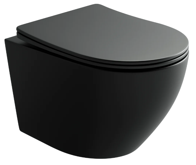 Унитаз подвесной Ceramica Nova Uno Rimless CN11001MB черный матовый (сиденье в комплекте) 