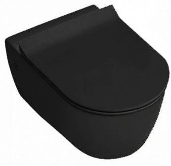Унитаз подвесной Hatria Fusion A1Y1CC02 черный матовый (крышка дополнительно) 