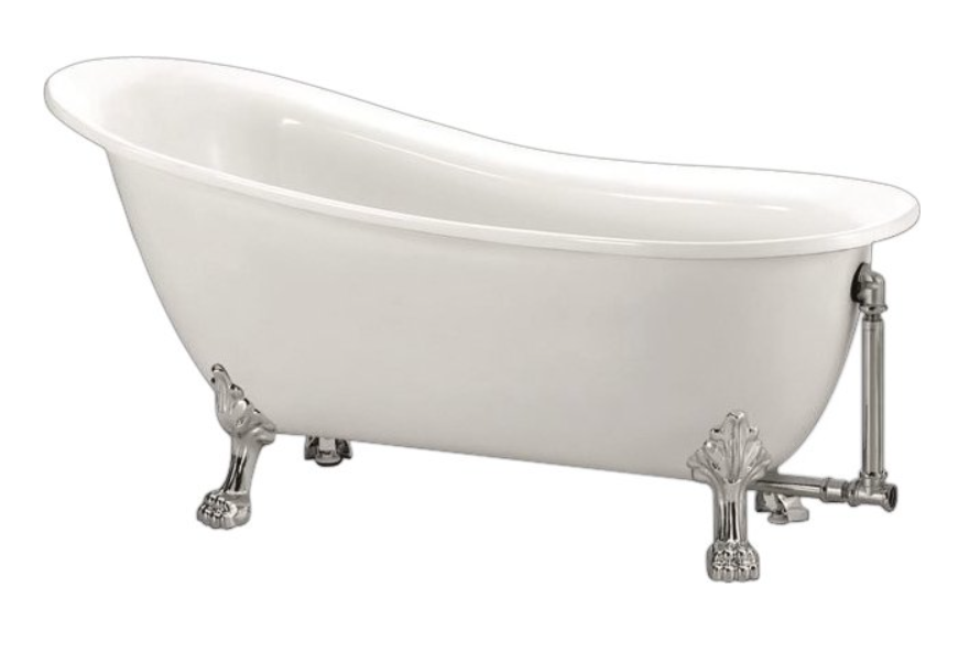  Ванна свободностоящая 155x75 Belbagno BB06-1550 ножки и слив-перелив дополнительно 