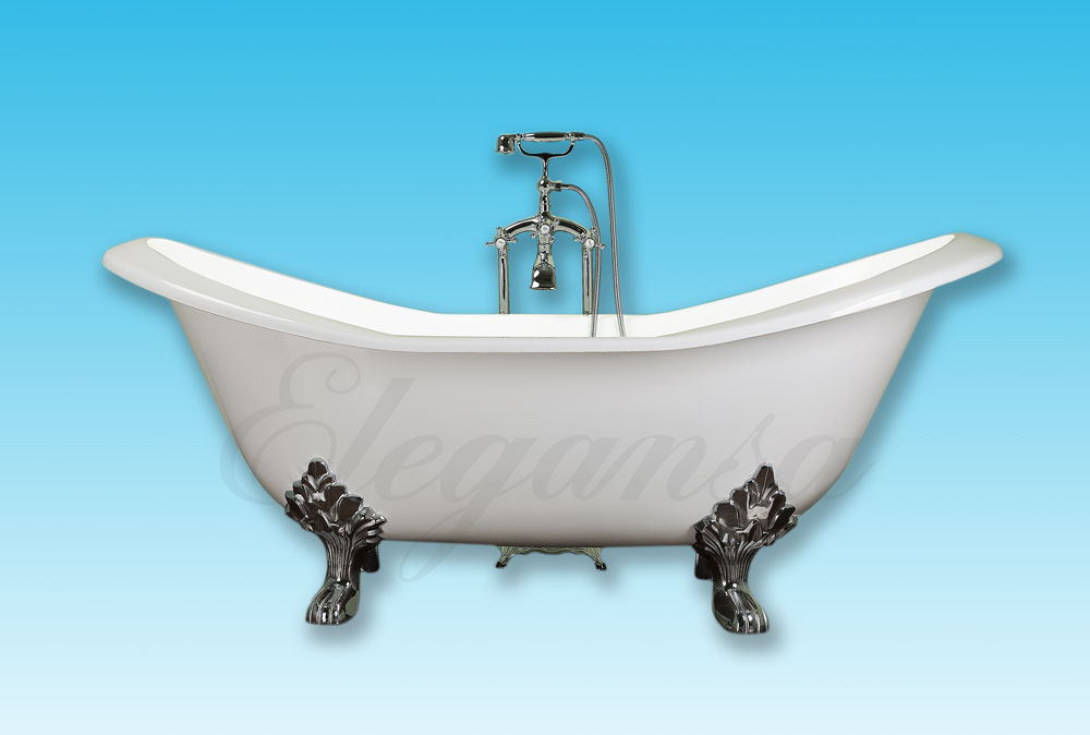 Ванна свободностоящая чугунная 180x80 Elegansa Taiss ножки хром Н0000133 