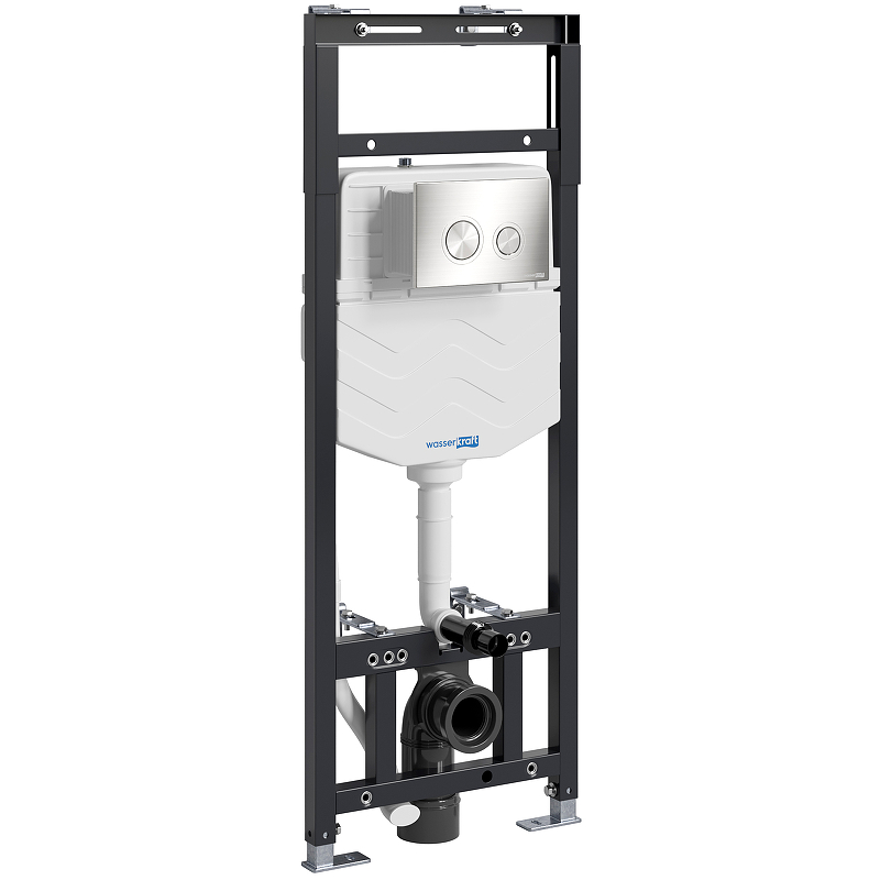 Инсталляция для унитаза Wasserkraft Alme 15TLT.010.ME.BN01 с клавишей смыва (никель) 