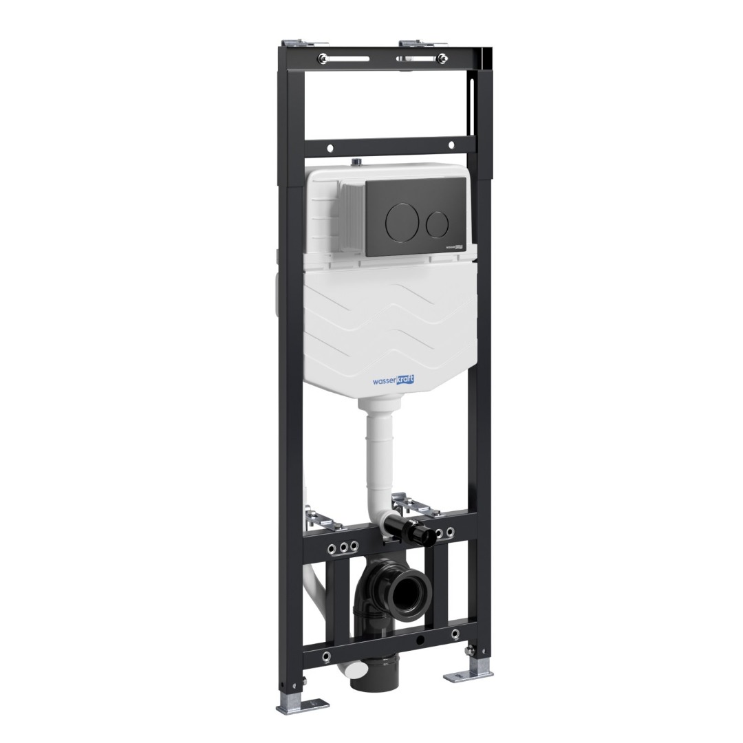 Инсталляция для унитаза Wasserkraft Alme 15TLT.010.ME.MB02 с клавишей смыва (черный матовый) 