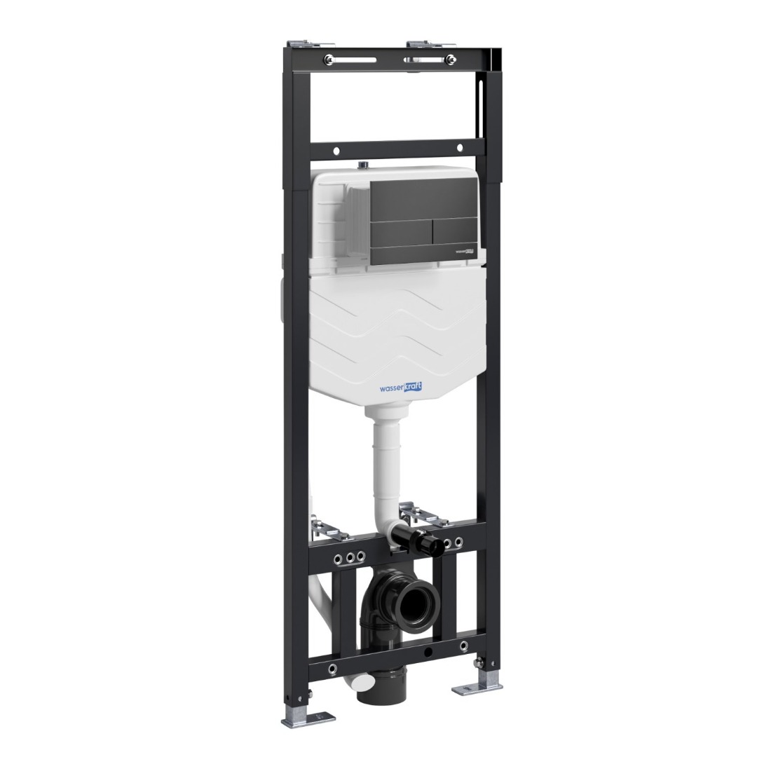 Инсталляция с черной клавишей Wasserkraft Alme 15TLT.010.ME.MB04 