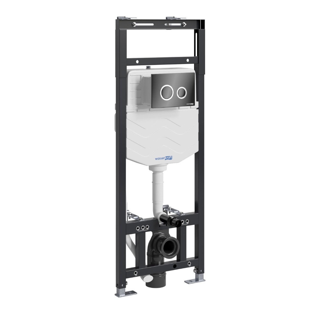 Инсталляция с черной клавишей Wasserkraft Alme 15TLT.010.ME.PB01  