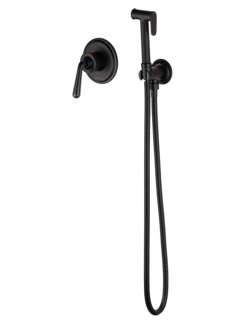 Смеситель с гигиеническим душем  Wonzon&Woghand Steam WW- 88849008-MB черный матовый 