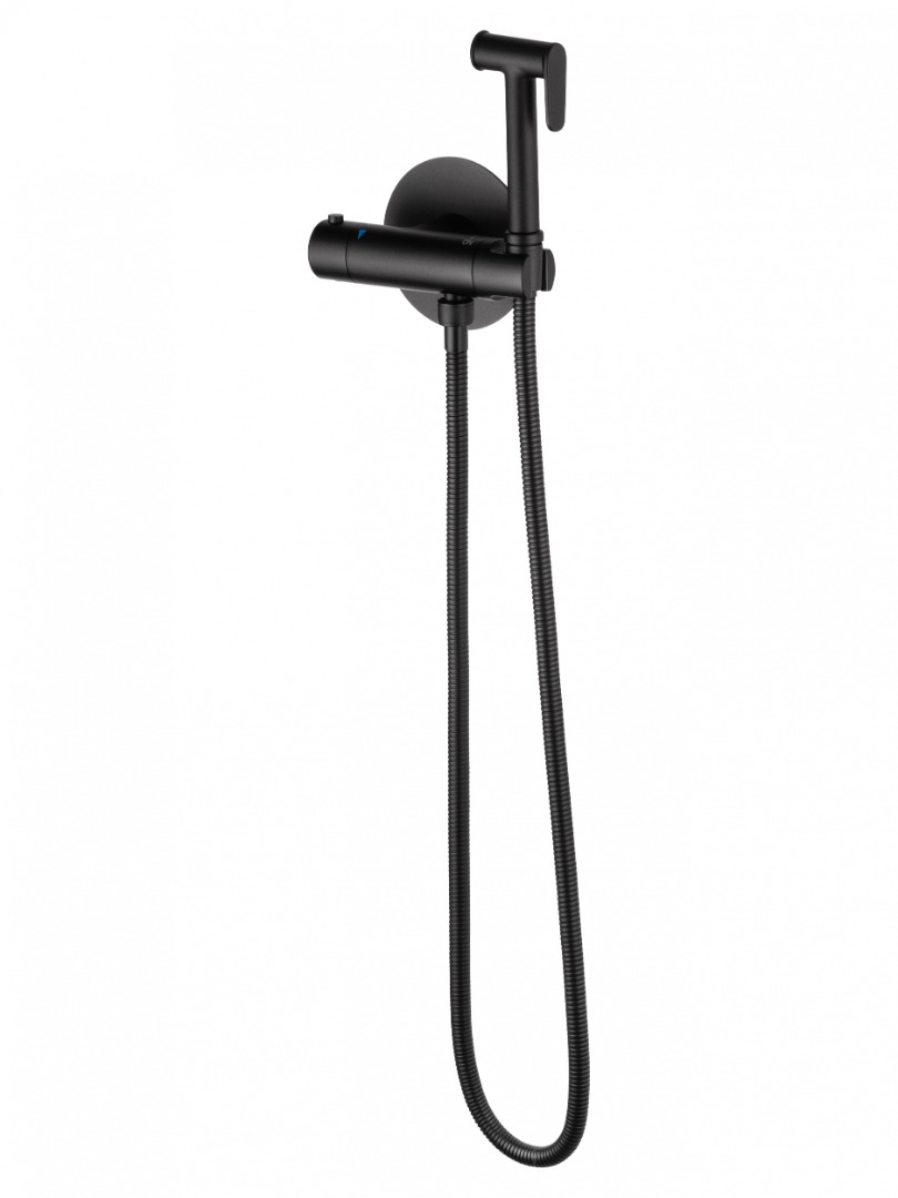 Смеситель с гигиеническим душем   Wonzon&Woghand WW-88819902-MB черный матовый 