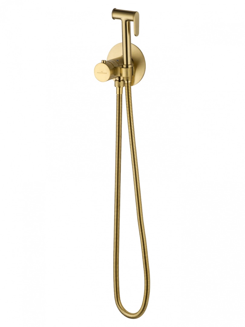 Смеситель с гигиеническим душем   Wonzon&Woghand WW-88829909-BG брашированное золото 