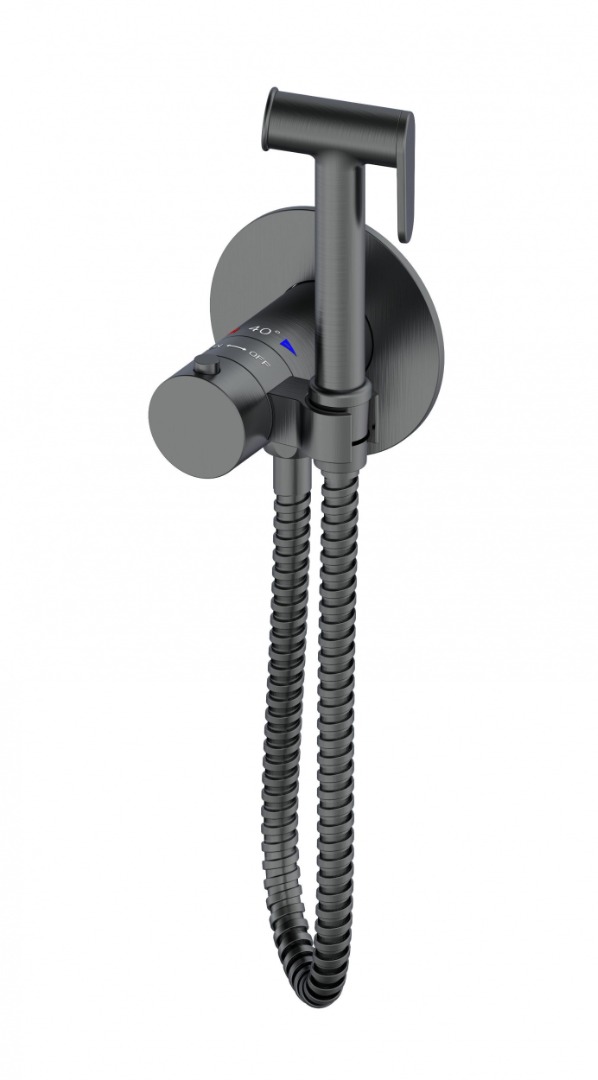 Смеситель с гигиеническим душем   Wonzon&Woghand WW-88829909-BGM темный графит 