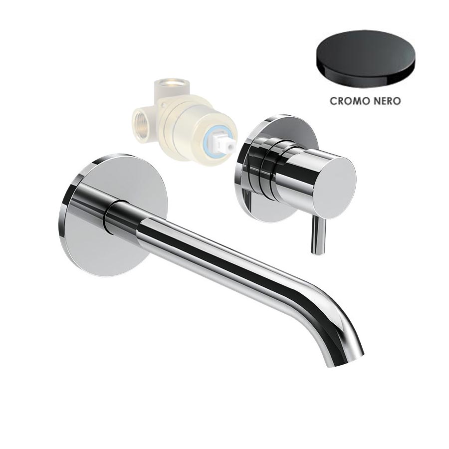 Смеситель для раковины Giulini MyFuture F5920-18EPCRNS черный матовый хром 