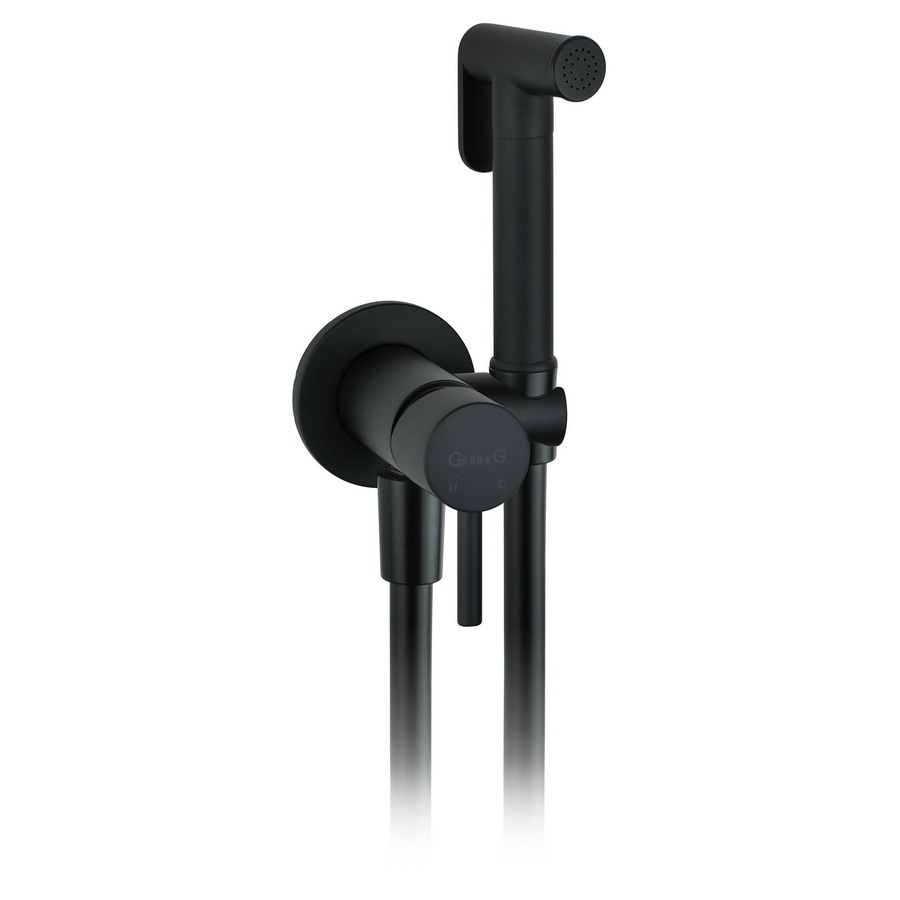 Смеситель с гигиеническим душем Giulini Futuro FSH23EPNO черный матовый 