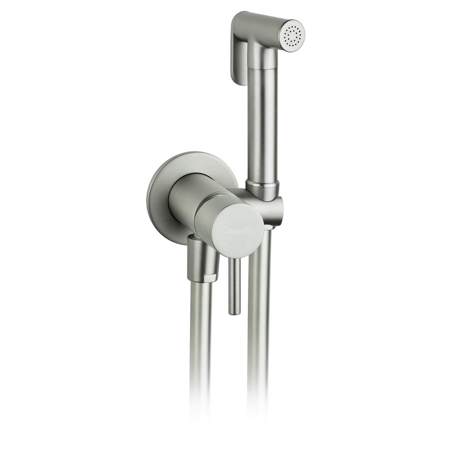 Смеситель с гигиеническим душем Giulini Futuro FSH23EPNKO никель матовый 