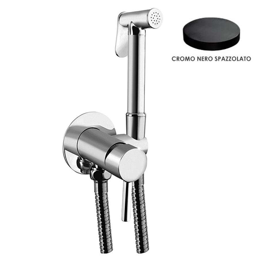 Смеситель с гигиеническим душем Giulini Futuro FSH23EPCRNS черный матовый хром 