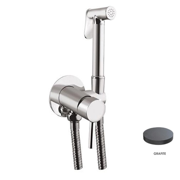 Смеситель с гигиеническим душем Giulini Futuro FSH23GF графит матовый 