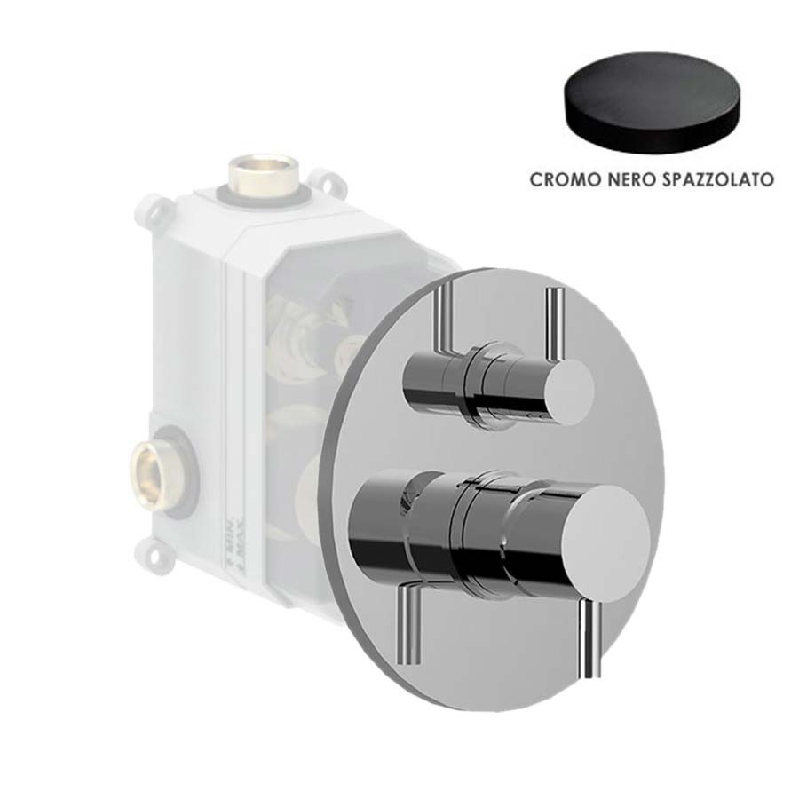 Смеситель для ванны и душа Giulini MyFuture F5964-2EPCRNS черный матовый хром 