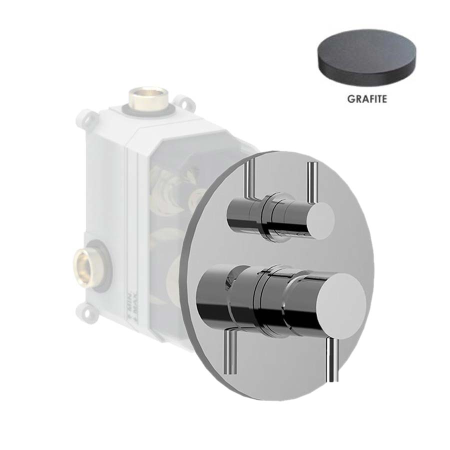 Смеситель для ванны и душа Giulini MyFuture F5964-2EPGF графит матовый 