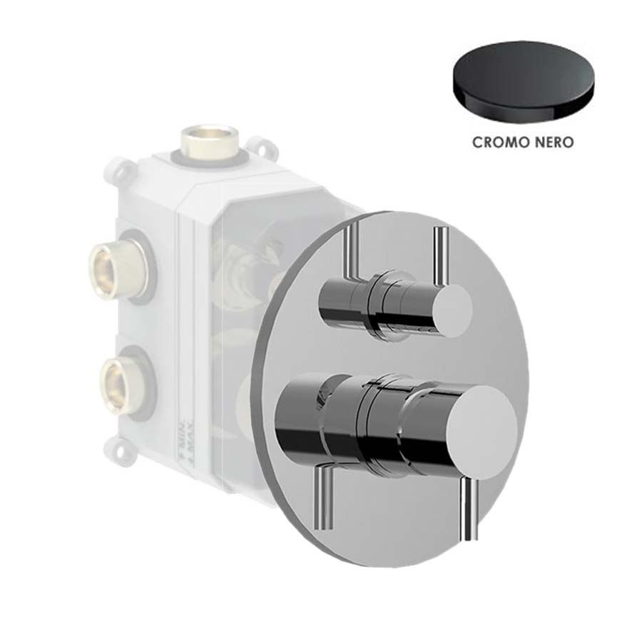 Смеситель для ванны и душа Giulini MyFuture F5964-3EPCRN черный глянцевый хром 