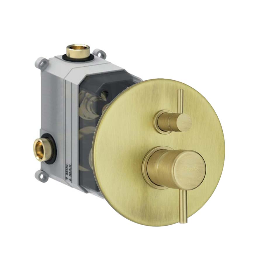 Смеситель для ванны и душа Giulini My Future F5964-2BROP бронза матовый 